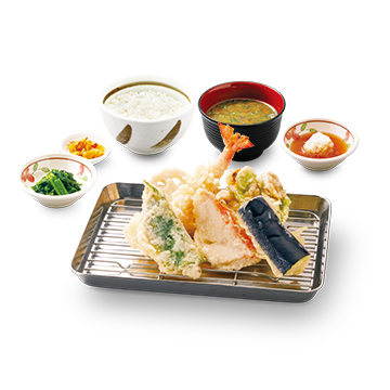 金目鯛とあさりの天ぷら定食