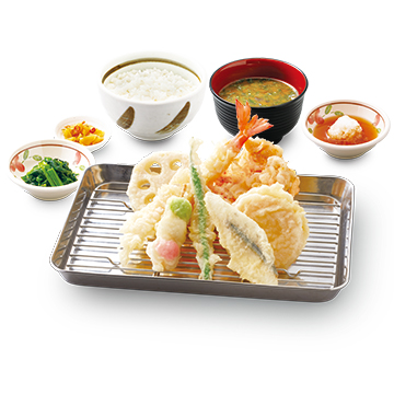 桜海老とさよりの天ぷら定食