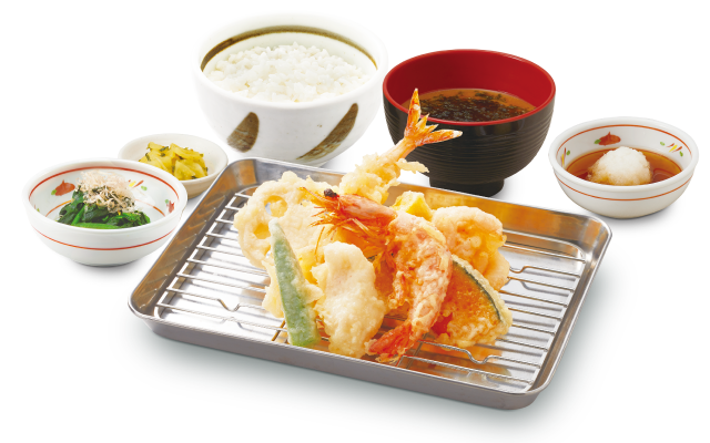 クワトロシュリンプ天ぷら定食