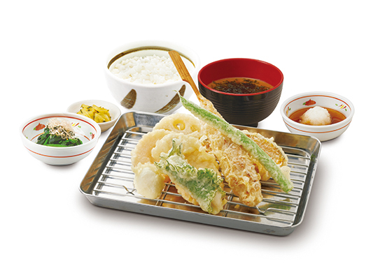 桜海老とさよりの天ぷら定食