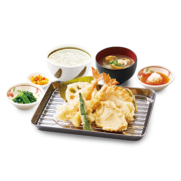 海老鶏天ぷら定食