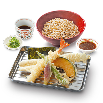 真穴子天　ざるそば/うどん