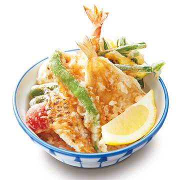 鱚と彩り野菜の天丼
