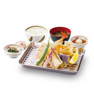 真穴子と大海老の天ぷら定食
