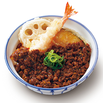 ピリ辛肉みそ天丼