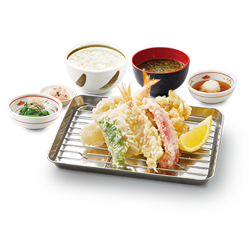 連子鯛とあさりの天ぷら定食