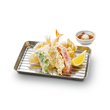 連子鯛とあさりの天ぷら盛合せ