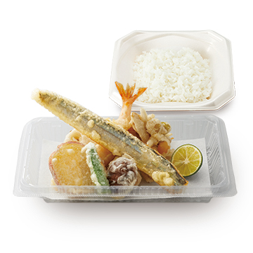 秋刀魚と秋野菜の天ぷら弁当