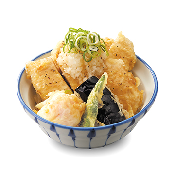 鶏もも天の天丼さっぱりおろし塩だれ