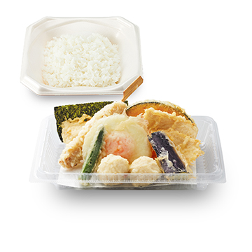 月見鶏たま天ぷら弁当
