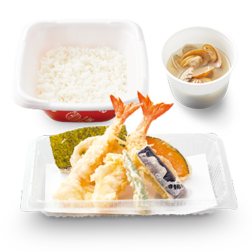 上海老天ぷら弁当+貝汁（小）セット