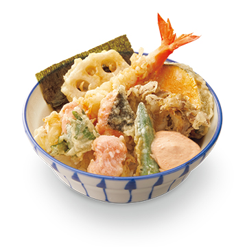 海老と明太子の天丼