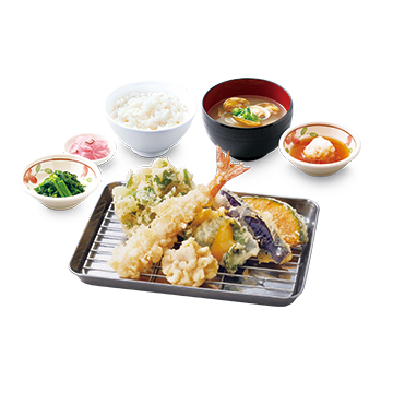 たらと白子の冬天ぷら定食