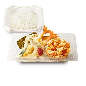 桜海老のかき揚げとさよりの春天ぷら弁当