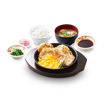 とろたまチャーシュー天ぷら定食