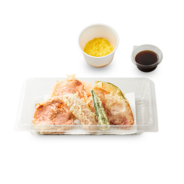 とろたまチャーシュー天ぷら盛合せ