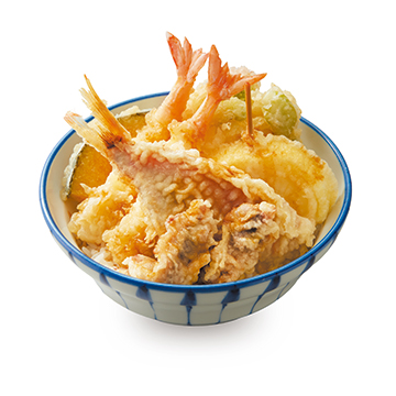 金目鯛とほたるいかの初夏天丼