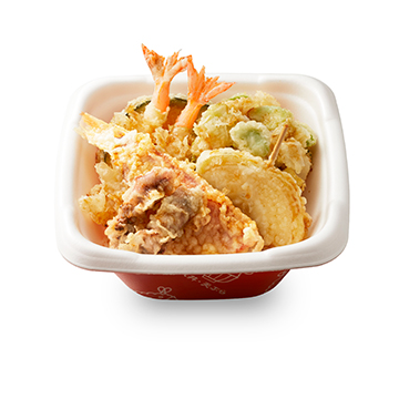 金目鯛とほたるいかの初夏天丼