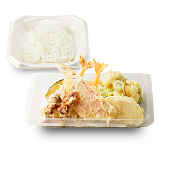 金目鯛とほたるいかの初夏天ぷら弁当