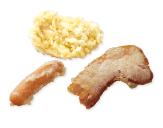 肉セット　鶏天　ソーセージ天　ベーコン天