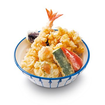 鱧と夏野菜の天丼