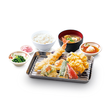 鱧と夏野菜の天ぷら定食