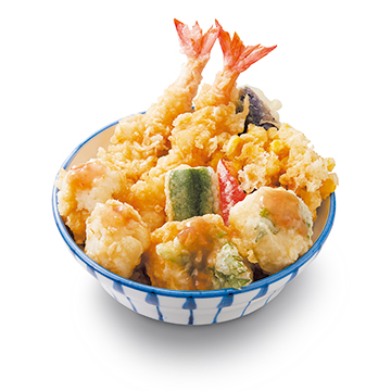 鱧と夏野菜の贅沢天丼