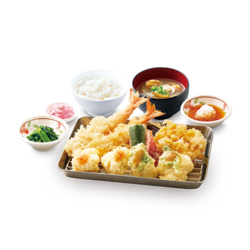 鱧と夏野菜の贅沢天ぷら定食
