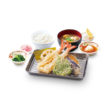 車海老のさっぱりおろし天ぷら定食