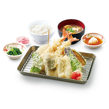 大海老と真穴子の贅沢天ぷら定食