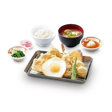 お月見天ぷら定食
