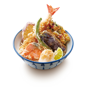 大海老と銀鮭のすだちおろし天丼