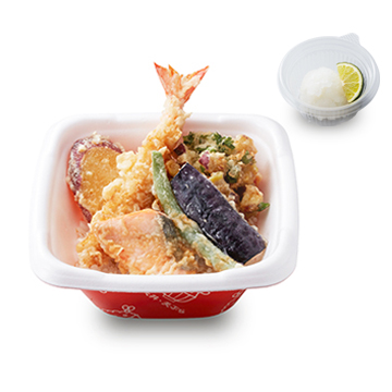 大海老と銀鮭のすだちおろし天丼
